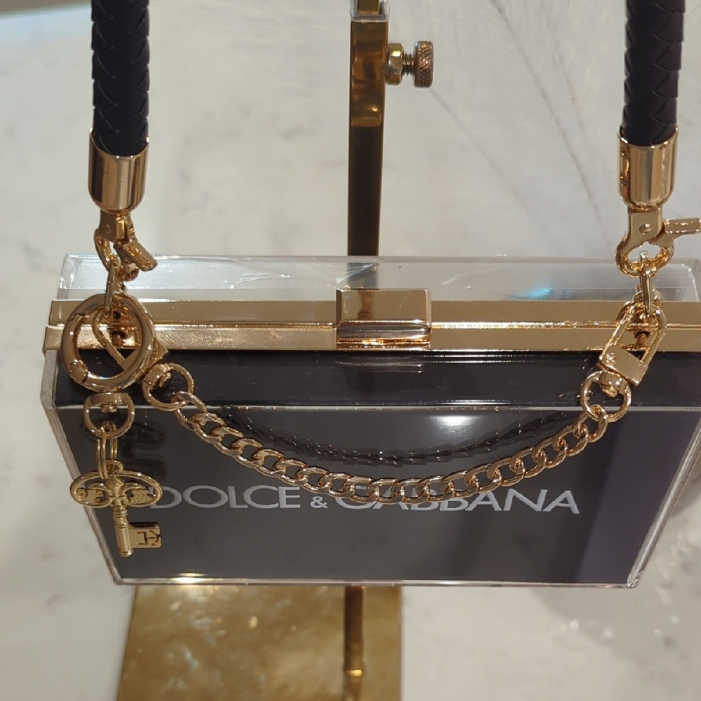 SOLD | Dolce & Gabbana Paper Shopping Bag Upcycled Novelty Clutch - Picture 3 of 6